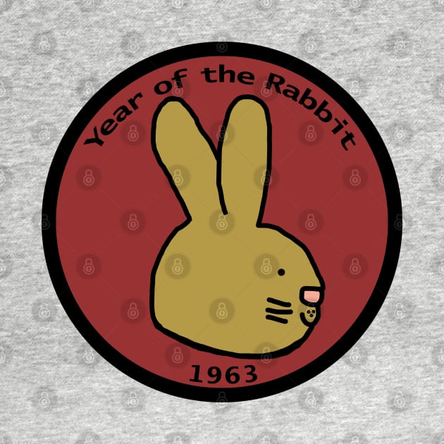 Year of the Rabbit 1963 Bunny Portrait by ellenhenryart